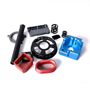 Custom-machined anodized/electroplated Aluminum Alloy parts